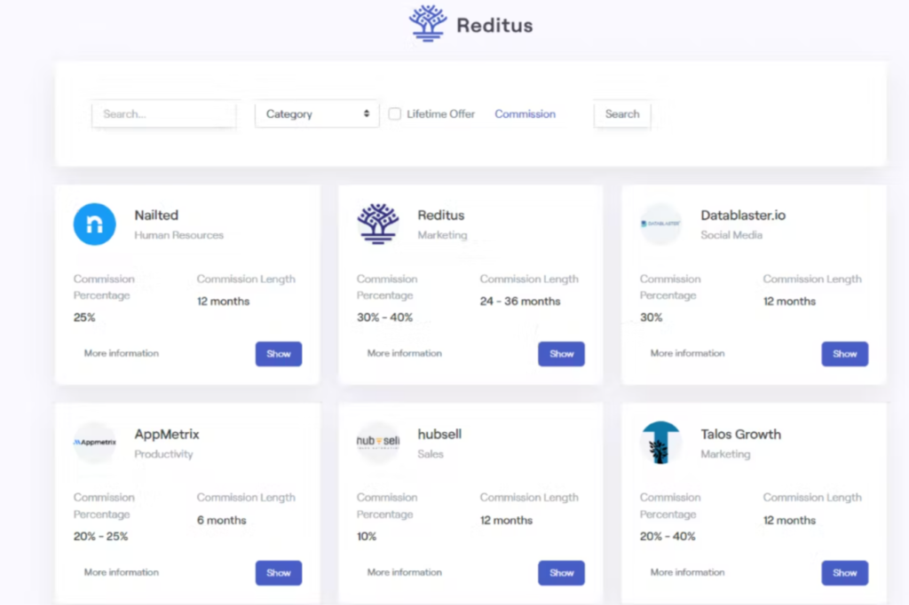 Reditus marketplace